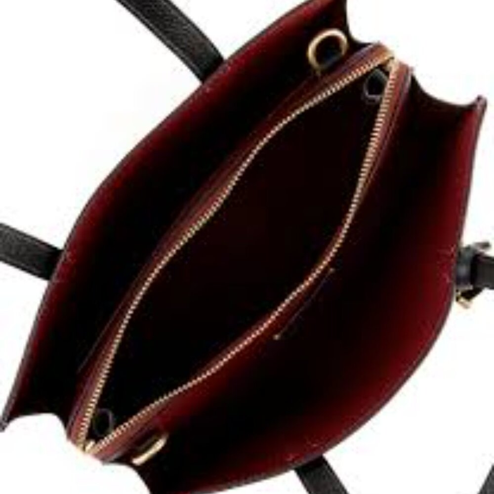 #159 - NWT, Coach Polished Pebble Leather Carter Carryall 28 Wine - Picture 8 of 11